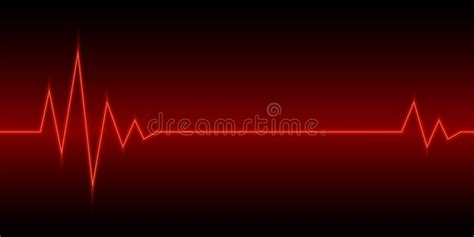 Neon Heartbeat Or Pulse Vector Illustration Stock Illustration