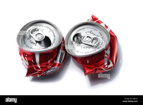 Crushed Coca Cola Can Stock Photo Alamy