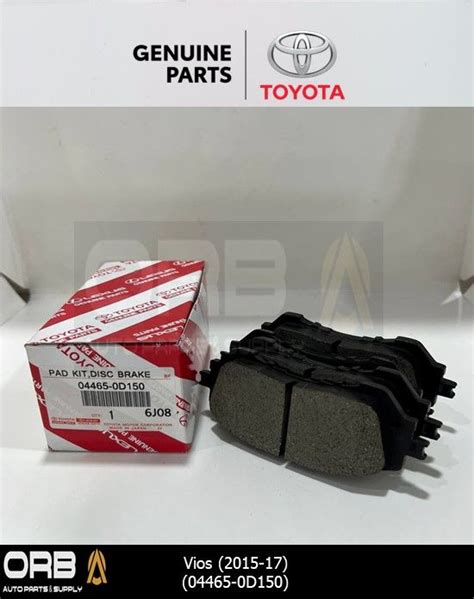 Toyota Vios 1 3 2013 2022 Brake Pads Part No 04465 0D150 100