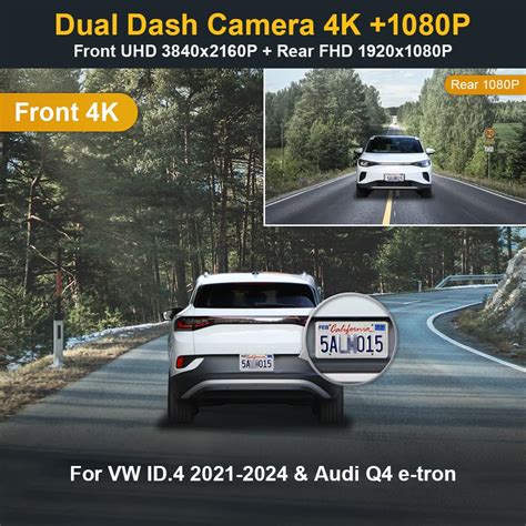 Snapklik Fitcamx Front 4K Rear 1080P Dash Cam Suitable For VW ID4