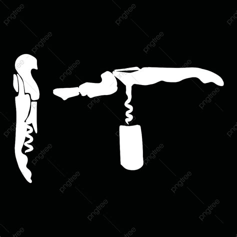 Corkscrew Silhouette Png Images Corkscrew White Silhouette