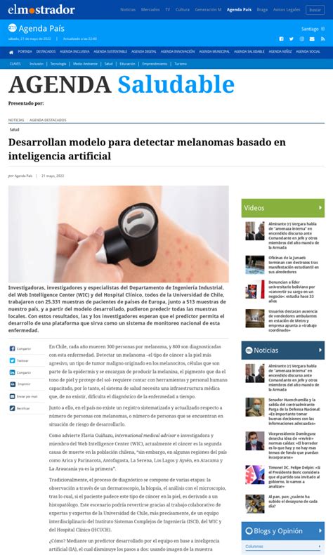 Desarrollan Modelo Para Detectar Melanomas Basado En Inteligencia