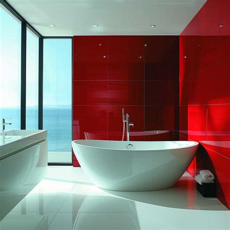 10+ Bathroom Paint Ideas Featuring Red and White for a Bold Statement • 333k+ Inspiring ...