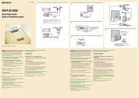 SONY RHT G1000 HOME THEATER SYSTEM QUICK SETUP MANUAL ManualsLib