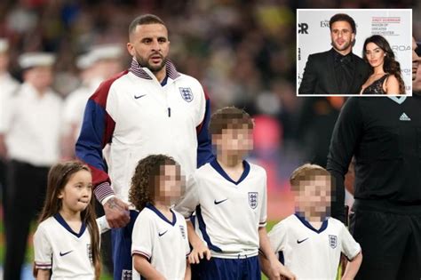 Kyle Walker shrugs off lovechild saga as he leads England out with kids he shares with wife ...