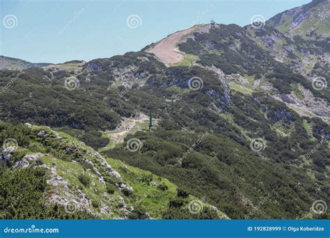 View To the Mountain Vogel Ski Resort in Slovenia in Summer Stock Image ...