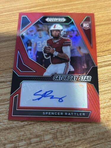 2024 Panini Prizm Draft DP Spencer Rattler Rookie Auto Red 199 SSS