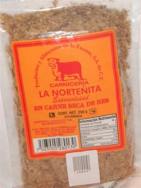 La Nortenita Machacado Carne Seca Res Shredded Beef Jerky 250g Etsy