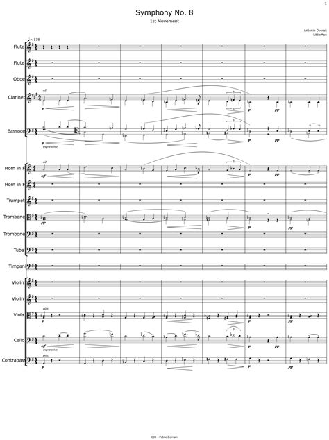 Symphony No Sheet Music For Flute Oboe Clarinet Bassoon Horn