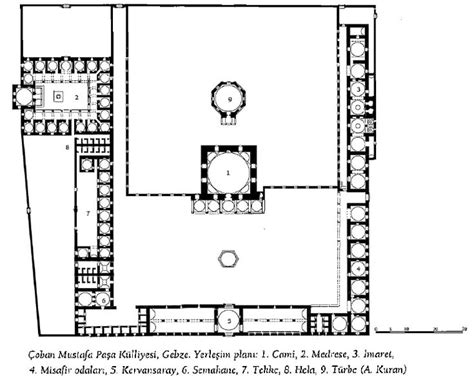 Oban Mustafa Pa A K Lliyesi Gebze A Kuran Mimari Planlar