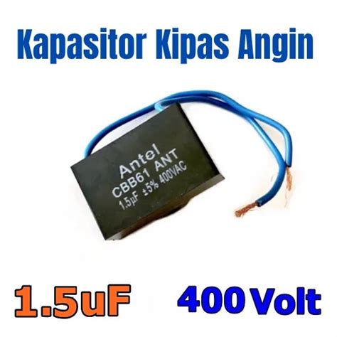 Jual Kapasitor Kipas Angin V Ac Kotak Hitam Capacitor Kipas