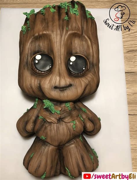 3d Baby Groot Cake Guardians Of The Galaxy Galaxy Cake Baby Groot