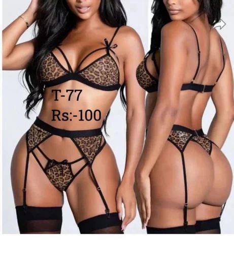 Net Lace T 77 Women Lingerie Bra Panty Set Black At Rs 100 Piece In