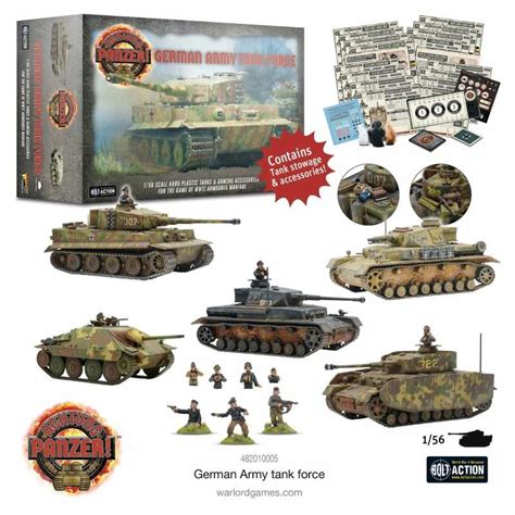 ACHTUNG PANZER Box GERMAN ARMY TANK FORCE Warlord Games IN INGLESE Bolt