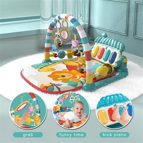 Baby Gym Mat Activity Padded Play Mat Heartdeco