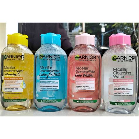 Jual MICELLAR WATER GARNIER MICELLAR WATER 125ML PINK ROSE WATER BIRU