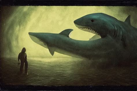 Giant Shark Cursed By The Bite Painted By Bob Stable Diffusion