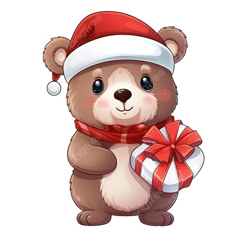 Personagem De Desenho Animado De Urso De Natal Chap U De Papai Noel