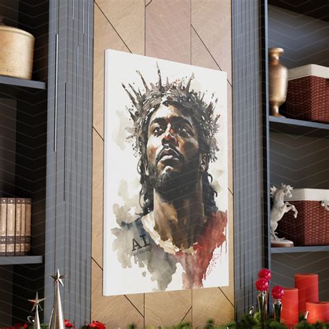 African American Art Jesus Painting CANVAS Wall Art, Modern Christian ...