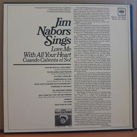 Jim Nabors Sings Lp 2el Plak