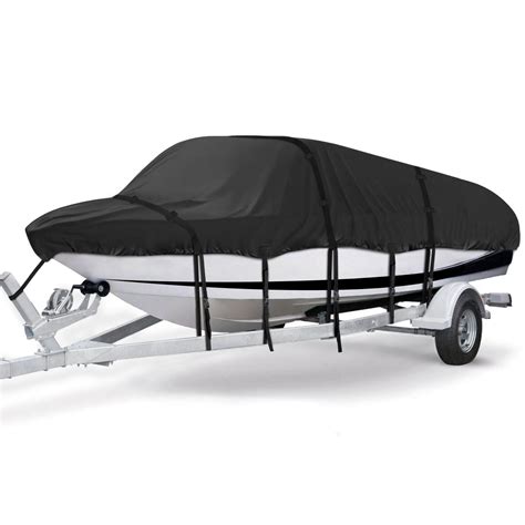 Kipiea 600D Trailerable Boat Cover - Fits V-Hull, Tri-Hull, Runabout B ...