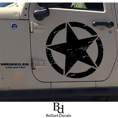 Jeep Decal Jeep Sticker Jeep Stickers Wrangler Jeep Star Jeep Etsy