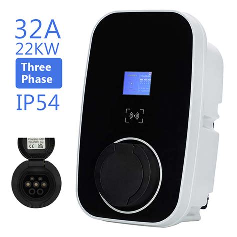 Ac Ev Charger Phase Kw Wallbox Fast Electric Car Wallbox Charging