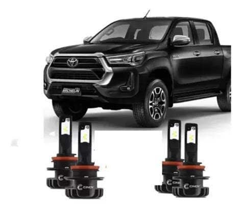 Kit Super Led Plus Toyota Hilux Srv 2021 Farol Alto Baixo