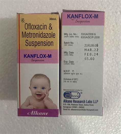 Alkane Ofloxacin Metronidazole Suspension Strength 30 Ml At Rs 65 Box