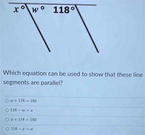 Solved Which Equation Can Be Used To Show That These Line Segments Are