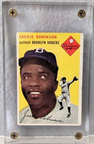 Topps Jackie Robinson Hof Brooklyn Dodgers Ex Condition No