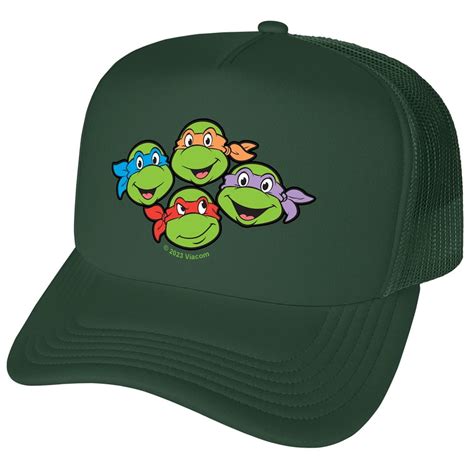 Teenage Mutant Ninja Turtles Heads Foam Snapback Trucker Hat Unisex