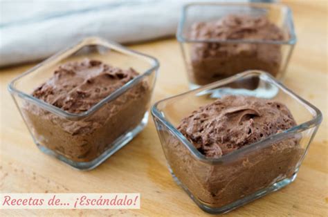 Mousse de chocolate Receta casera y fácil Recetas de Escándalo