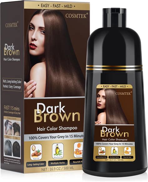 Rootstim Instant Black Hair Dye Shampoo For Gray Hair 3 In 1 Hair Color Shampoo