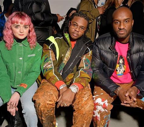 Wwd On Instagram Maisie Williams Gunna And Virgil Abloh Sitting