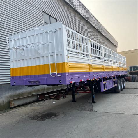 Axle Cargo Sidewall Semi Trailer Ft Axle Fence Trailer For Sale