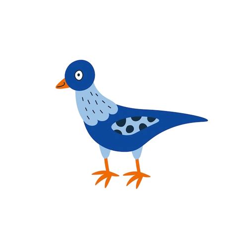 Premium Vector Funny Pigeon Doodle Vector Illustration