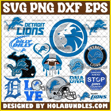 Detroit Lions Football Team Svg Detroit Lions Svg Clipart Bundle Nfl