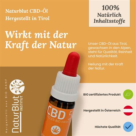 Naturblut Premium Bio Cbd L Mit Hanf Aus Den Kitzb Heler Alpen