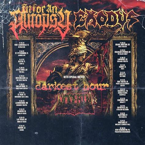 Fit For An Autopsy And Exodus Announce U S Tour Ft Darkest Hour And