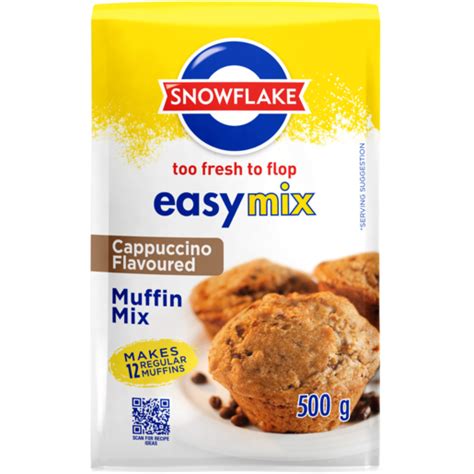 Snowflake Easymix Cappuccino Flavoured Muffin Mix 500g Pre Mixed Baking Baking Food