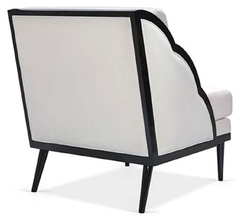 Casa Padrino Luxus Art Deco Samt Sessel Weiß Schwarz 79 x 99 x H 92