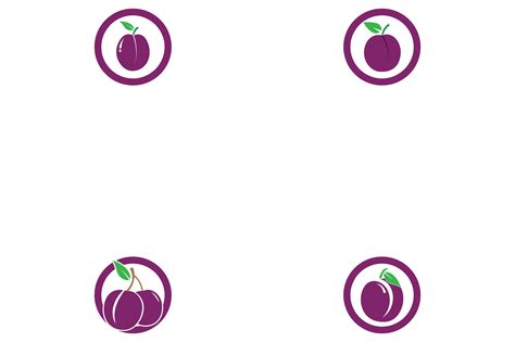 Plum Logo Vector Icon Design Template Graphic by Nur design · Creative Fabrica