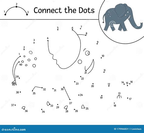 Elephant Dot To Dot Printable