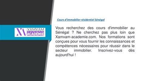 Ppt Cours D Immobilier R Sidentiel S N Gal Xamxam Academie