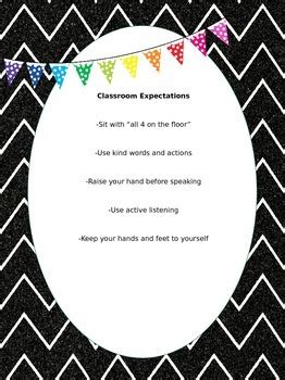 Classroom Expectations By Katie Mattison Teachers Pay Teachers