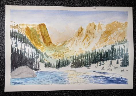 Quick sketch! Rocky mountains :) : r/Watercolor