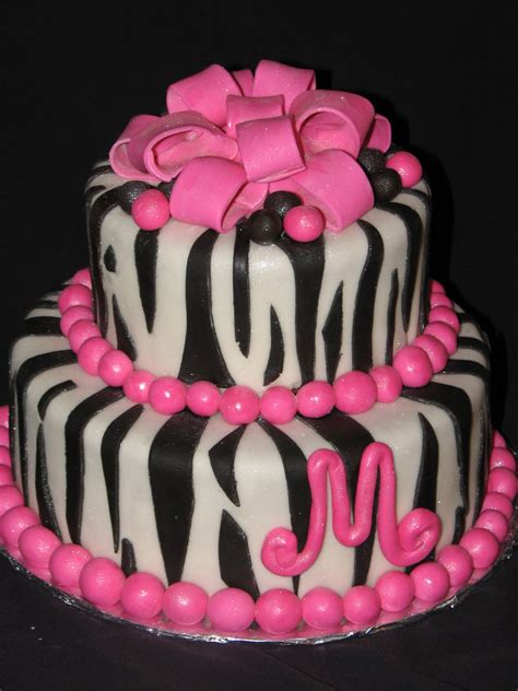 8 Zebra Print Girl Birthday Cakes Photo Zebra Print 18th Birthday