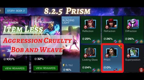 Mcoc 825 Aggression Cruelty Prism Itemless Bob And Weave Youtube