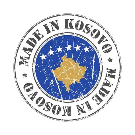 Premium Vector | Made in Kosovo stamp Kosova scratched flag badge logo ...